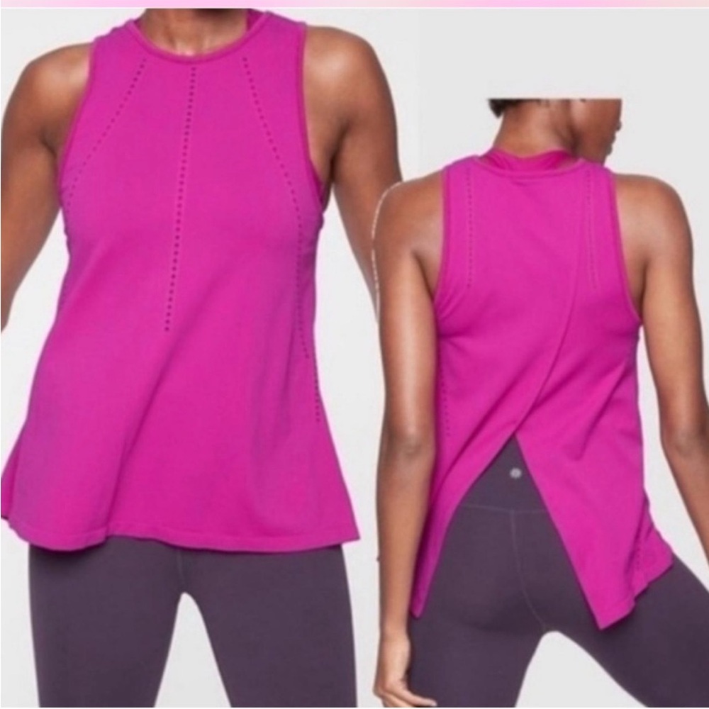 {Athleta} Foothill Tank in Dark Magenta - Womens Small - Picture 2 of 9